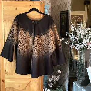 Renuar Animal Print Jacket in Butterscotch size L/XL, NWT